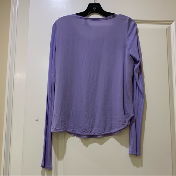Lilac Long-Sleeve Blouse (Silk Back) - Picture 3 of 3